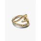 Anello Cuore Linea Sinuosa con Pietre Luminose mis.54 Donna Pandora