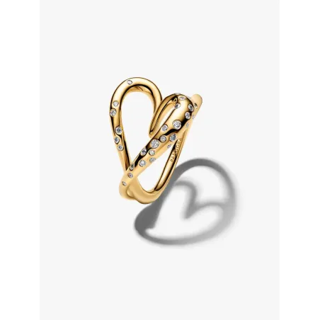 Anello Cuore Linea Sinuosa con Pietre Luminose mis.52 Donna Pandora - category_name - XDMG De Marchi Gianotti