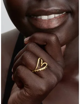 Anello Cuore Linea Sinuosa con Pietre Luminose mis.52 Donna Pandora - category_name - XDMG De Marchi Gianotti