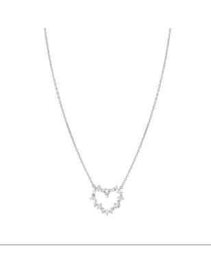 Collana Colour Wave Cuore Pietre Bianche Donna Nomination
