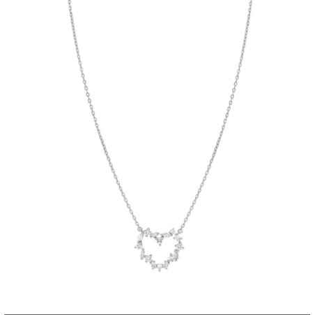 Collana Colour Wave Cuore Pietre Bianche Donna Nomination