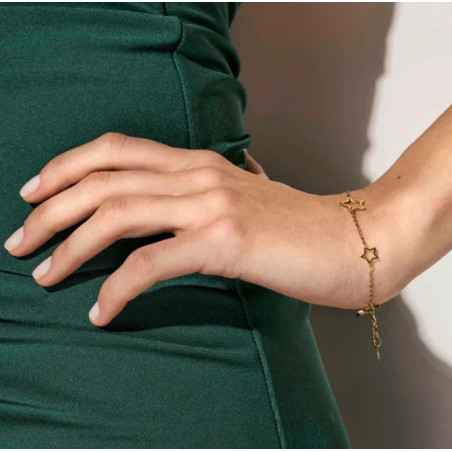 Bracciale Dorato Ritmatika Stelle Donna Nomination
