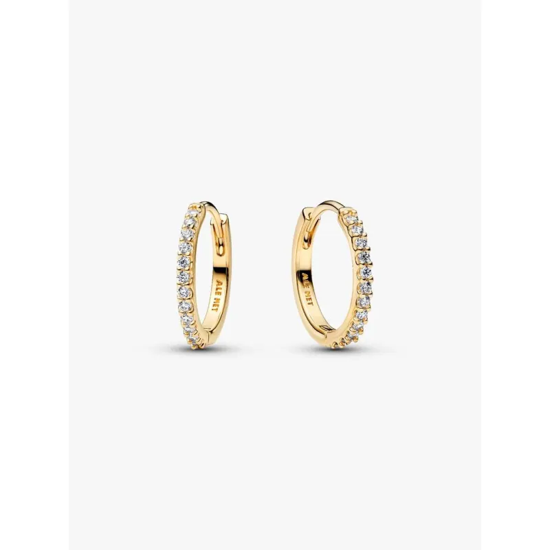Orecchini Dorati Cerchi Pavè Donna Pandora Orecchini Dorati Cerchi Pavè Donna Pandora