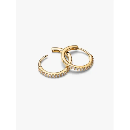 Orecchini Dorati Cerchi Pavè Donna Pandora