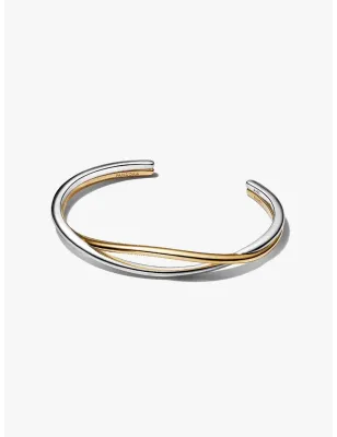 Bracciale Fascia Intrecciata Aperta Bicolore Donna Pandora