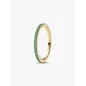 Anello Dorato Pavè Fascia Sottile Verde mis.54 Pandora Anello Dorato Pavè Fascia Sottile Verde mis.54 Pandora