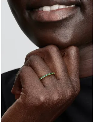 Anello Dorato Pavè Fascia Sottile Verde mis.54 Pandora - category_name - XDMG De Marchi Gianotti