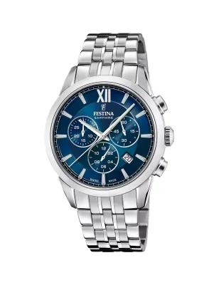 Orologio Swiss Made Chrono blu acciaio F20040/2 Uomo Festina - category_name - XDMG De Marchi Gianotti