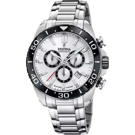 Orologio Swiss Made Chrono Ceramic bianco F20042/1 Uomo Festina - category_name - XDMG De Marchi Gianotti