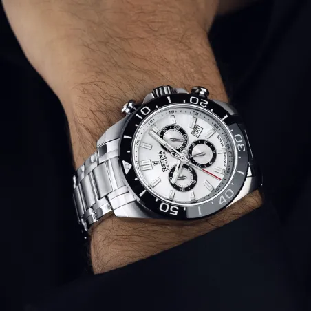 Orologio Swiss Made Chrono Ceramic bianco F20042/1 Uomo Festina