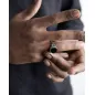 Anello Chevalier Romeo in Argento con Pietra Nera Nove25 Anello Chevalier Romeo in Argento con Pietra Nera Nove25
