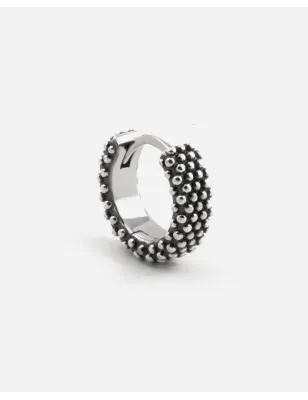 Monorecchino in Argento a Cerchio Puntinato con Scattino Nove25 - category_name - XDMG De Marchi Gianotti