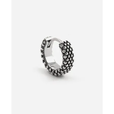 Monorecchino in Argento a Cerchio Puntinato con Scattino Nove25 - category_name - XDMG De Marchi Gianotti