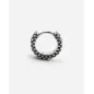 Monorecchino in Argento a Cerchio Puntinato con Scattino Nove25 Monorecchino in Argento a Cerchio Puntinato con Scattino Nove25