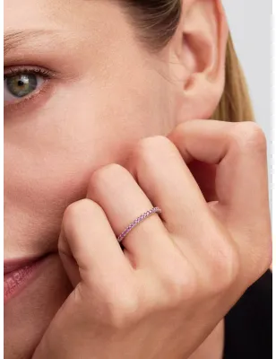 Anello Pavè Fascia Sottile Rosa mis. 50 Donna Pandora - category_name - XDMG De Marchi Gianotti