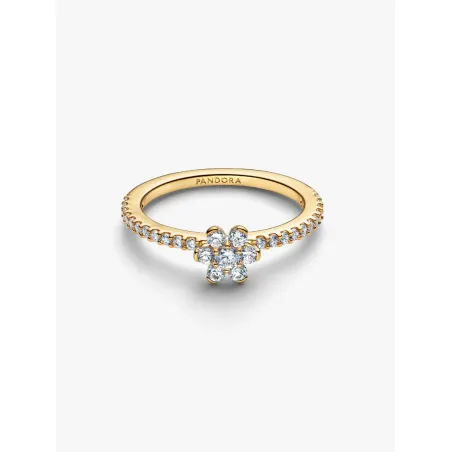 Anello Dorato Fiore Luminoso mis.54 Donna Pandora
