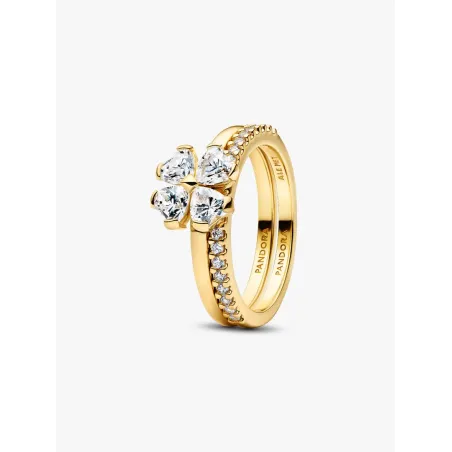 Anello Dorato Quadrifoglio Luminoso mis.56 Donna Pandora - category_name - XDMG De Marchi Gianotti
