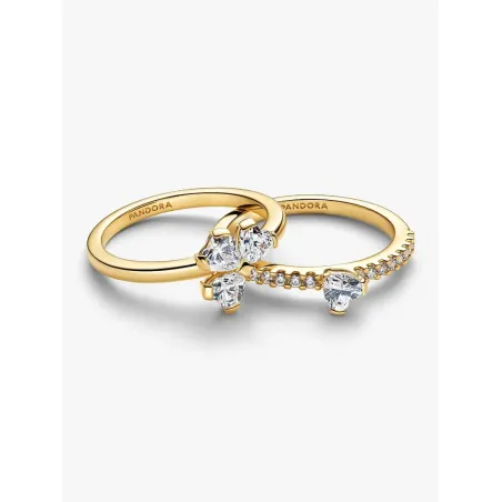 Anello Dorato Quadrifoglio Luminoso mis.56 Donna Pandora