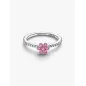 Anello Fiore Luminoso Rosa mis. 56 Donna Pandora