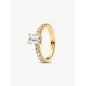 Anello Dorato Taglio Baguette mis.56 Donna Pandora
