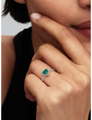 Anello Cuore in Rilievo Verde Scuro mis.54 Donna Pandora - category_name - XDMG De Marchi Gianotti