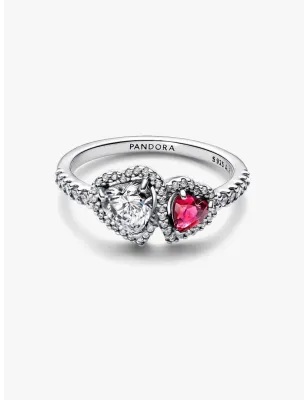 Anello Doppi Cuori mis.60 Donna Pandora