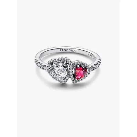 Anello Doppi Cuori mis.60 Donna Pandora
