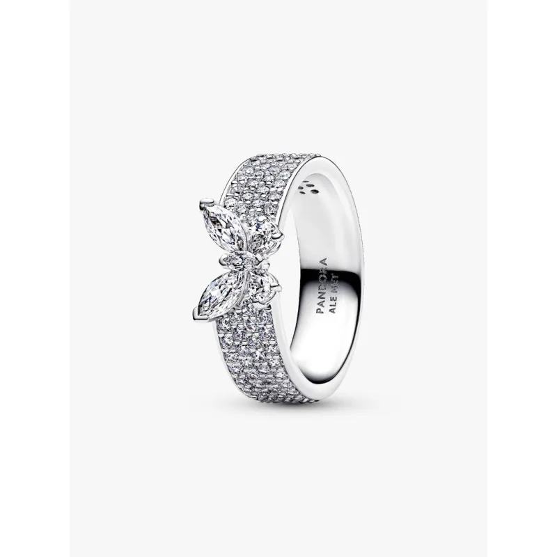 Anello Fascia Pavè con Farfalla Luminosa mis.48 Donna Pandora Anello Fascia Pavè con Farfalla Luminosa mis.48 Donna Pandora