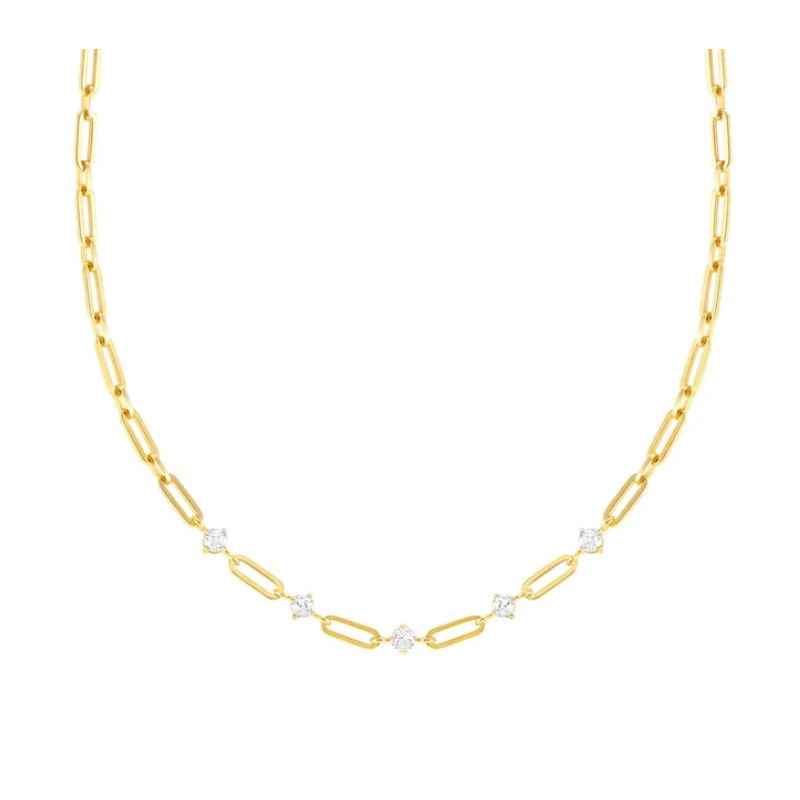 Collana Dorata ChainsoftStyle Corta con Pietre Donna Nomination