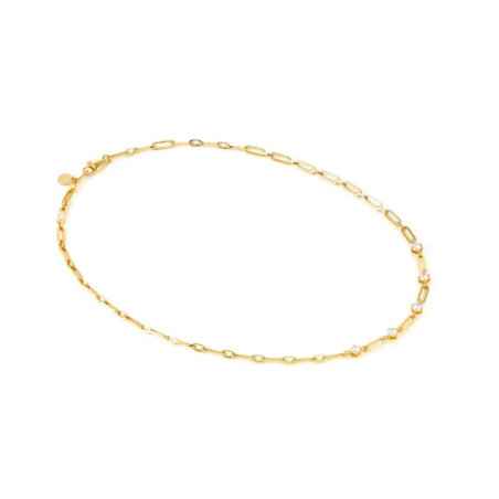 Collana Dorata ChainsoftStyle Corta con Pietre Donna Nomination