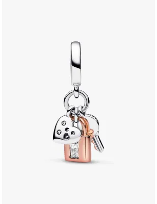 Charm Pendente Chiave, Lucchetto e Cuore Donna Pandora