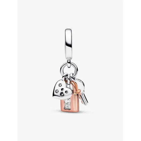 Charm Pendente Chiave, Lucchetto e Cuore Donna Pandora