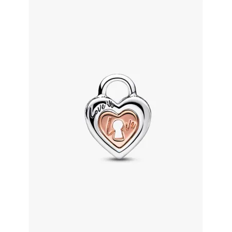 Charm Lucchetto Cuore "Love is love" Divisibile Donna Pandora