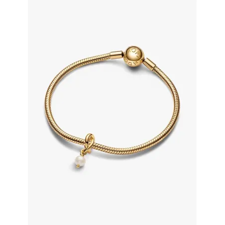Charm Pendente Cerchio Eterno Bianco Perla Giugno Donna Pandora
