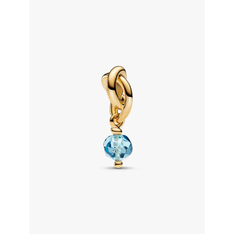 Charm Pendente Cerchio Eterno Azzurro Marzo Donna Pandora Charm Pendente Cerchio Eterno Azzurro Marzo Donna Pandora