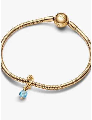 Charm Pendente Cerchio Eterno Azzurro Marzo Donna Pandora