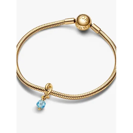 Charm Pendente Cerchio Eterno Azzurro Marzo Donna Pandora