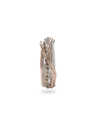 Anello Filodellavita 7 fili oro rosa argento AN7ARBR Donna Rubinia