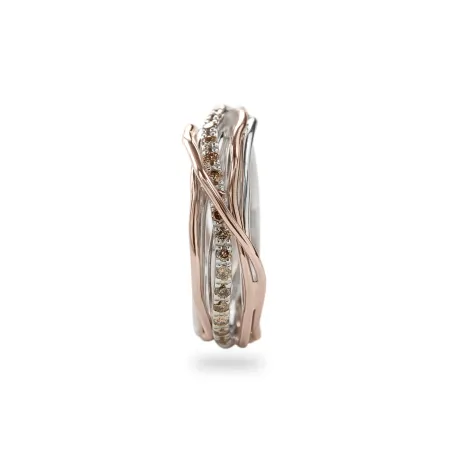 Anello Filodellavita 7 fili oro rosa argento AN7ARBR Donna Rubinia