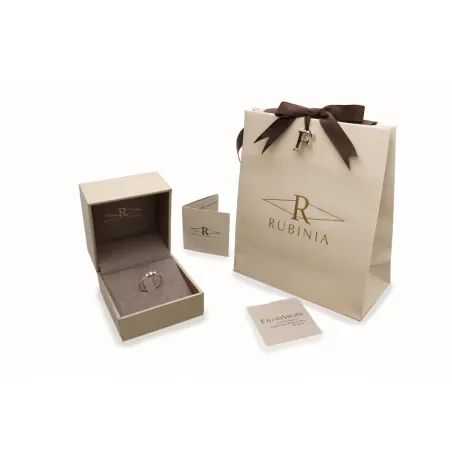 Anello Filodamore intrecciato oro rosa rubino AN360RRB Donna Rubinia