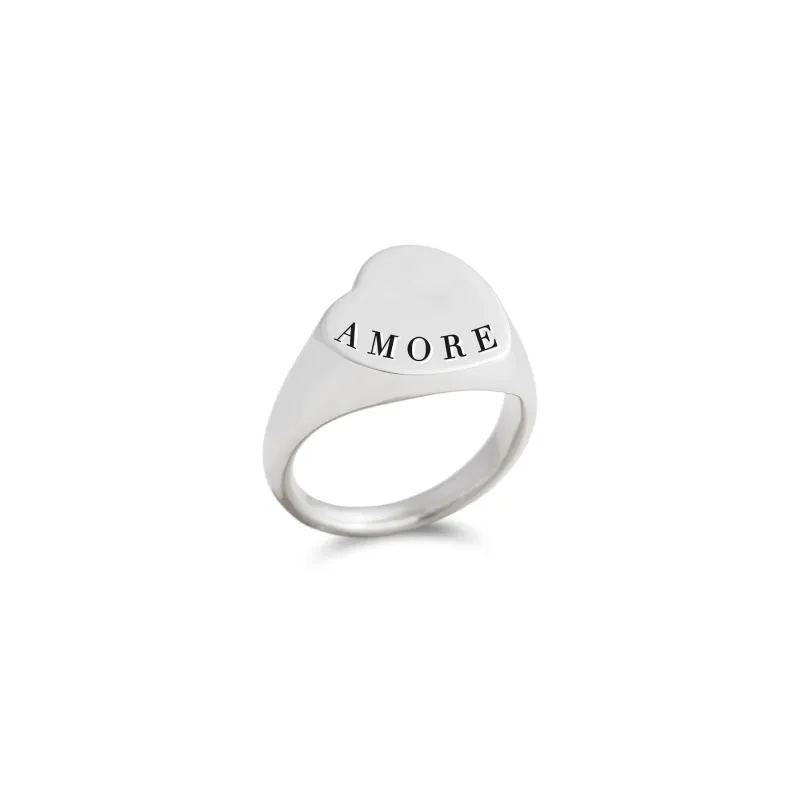 Anello Mignolo cuore obliquo argento 925 AN221A Donna Rubinia Anello Mignolo cuore obliquo argento 925 AN221A Donna Rubinia