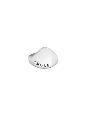Anello Mignolo cuore obliquo argento 925 AN221A Donna Rubinia