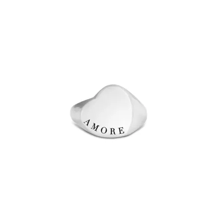 Anello Mignolo cuore obliquo argento 925 AN221A Donna Rubinia