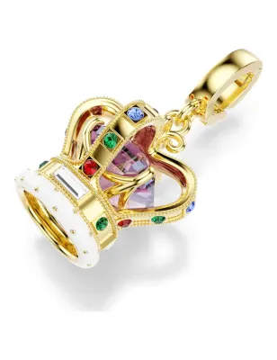 Charm Minions Crown, Multicolore, Finitura oro 18K Donna Swarovski