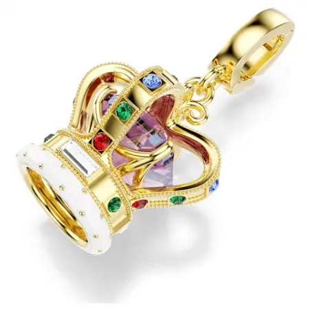 Charm Minions Crown, Multicolore, Finitura oro 18K Donna Swarovski