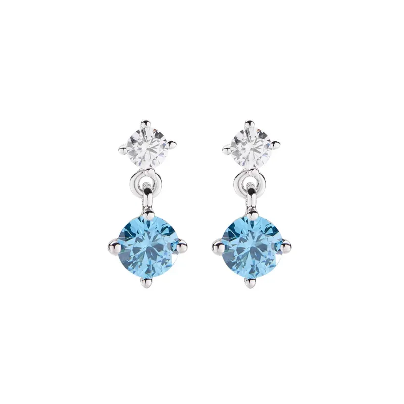 Orecchini Princess Tondi Acquamarina Donna Amen