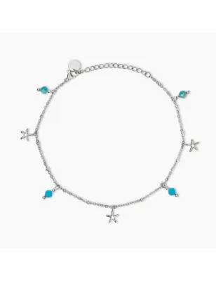 Cavigliera in Acciaio con Stelle Marine e Inserti Azzurri Kidult - category_name - XDMG De Marchi Gianotti