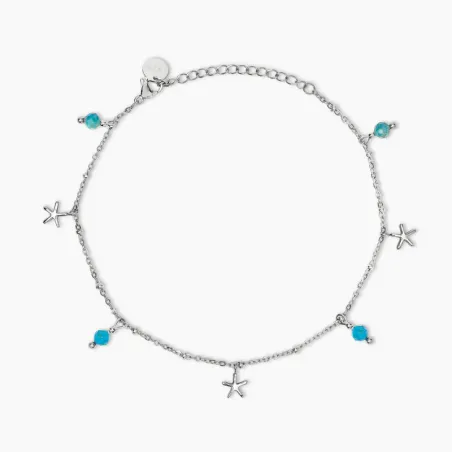 Cavigliera in Acciaio con Stelle Marine e Inserti Azzurri Kidult - category_name - XDMG De Marchi Gianotti