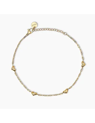 Cavigliera in Acciaio Dorato con Cuori Donna Kidult - category_name - XDMG De Marchi Gianotti