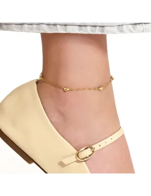Cavigliera in Acciaio Dorato con Cuori Donna Kidult - category_name - XDMG De Marchi Gianotti
